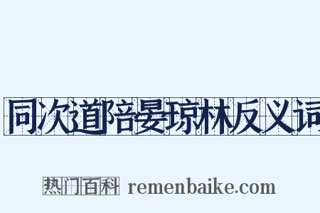同次道陪晏琼林反义词是什么意思的图片